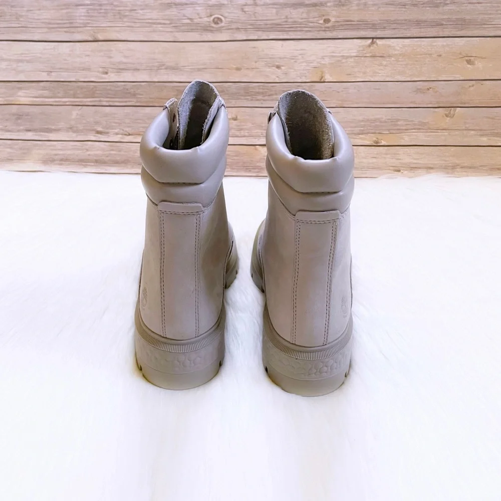 Timberland Women’s Cortina Valley 6 Inch Waterproof Light Taupe Boots - Picture 3 of 7